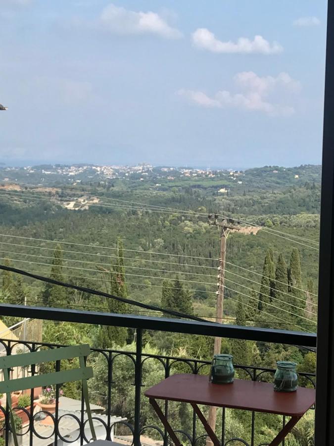 Schoenes Familienappartement In Pelekas, Corfu Mit Meerblick Dış mekan fotoğraf
