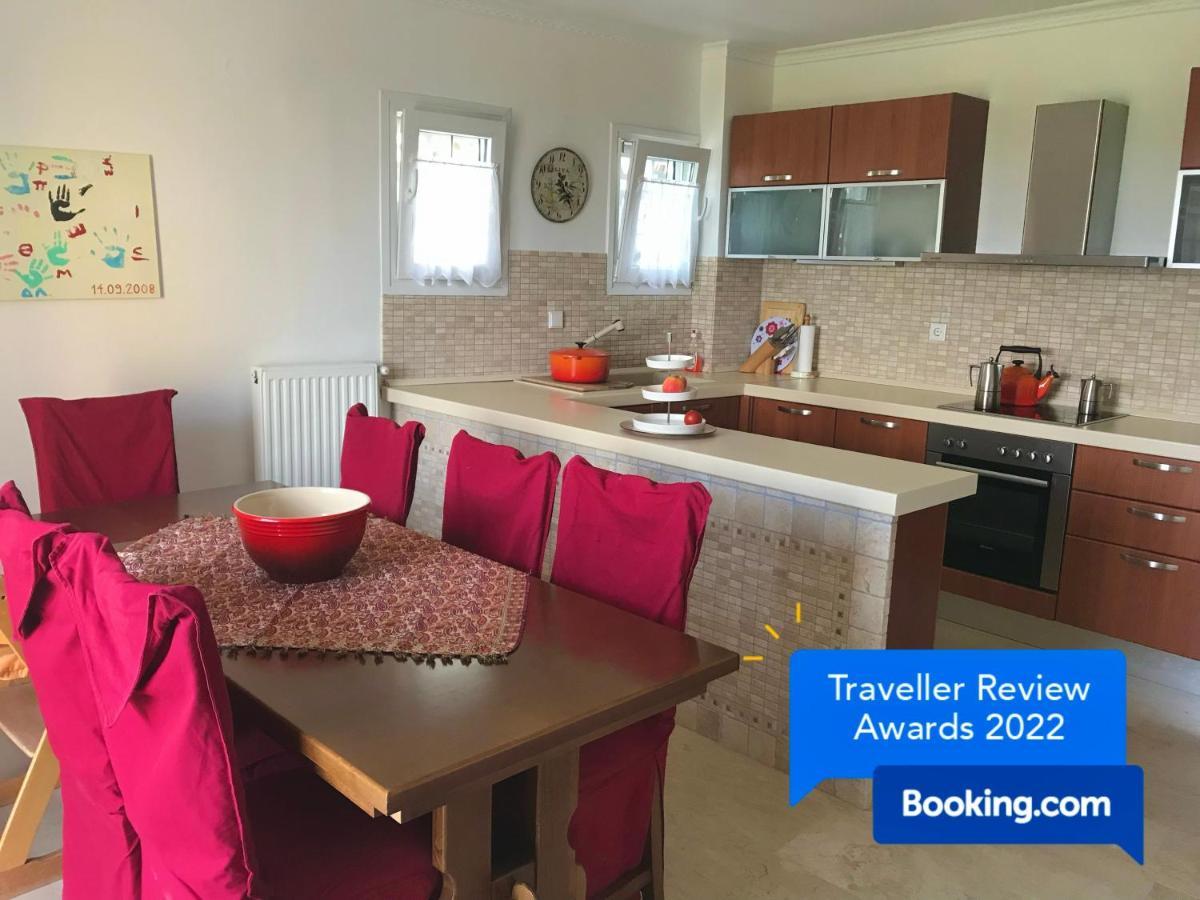 Schoenes Familienappartement In Pelekas, Corfu Mit Meerblick Dış mekan fotoğraf